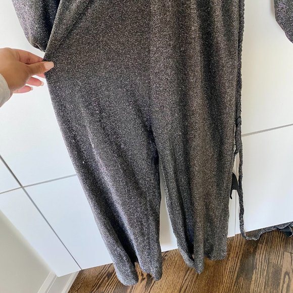 Metallic Deep V Jumpsuit Size S - Picture 4 of 6